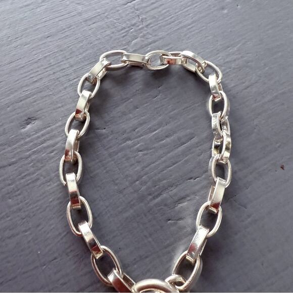 Silpada Heart Charm Chainlink Toggle Bracelet - Picture 3 of 8